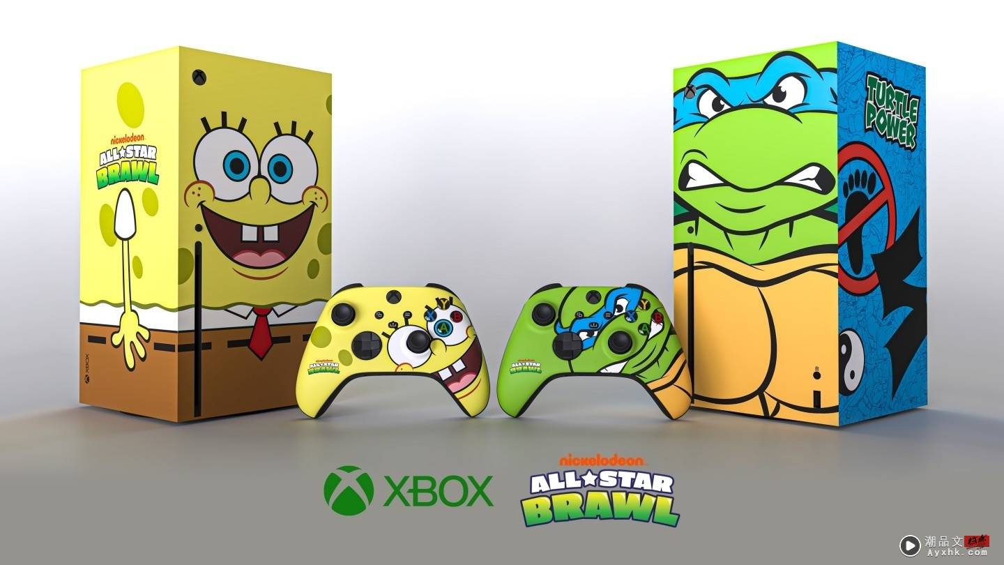 微软推出海绵宝宝 ＆ 忍者龟的 Xbox Series X 主机和手把！外观超吸睛但只送不卖 数码科技 图1张